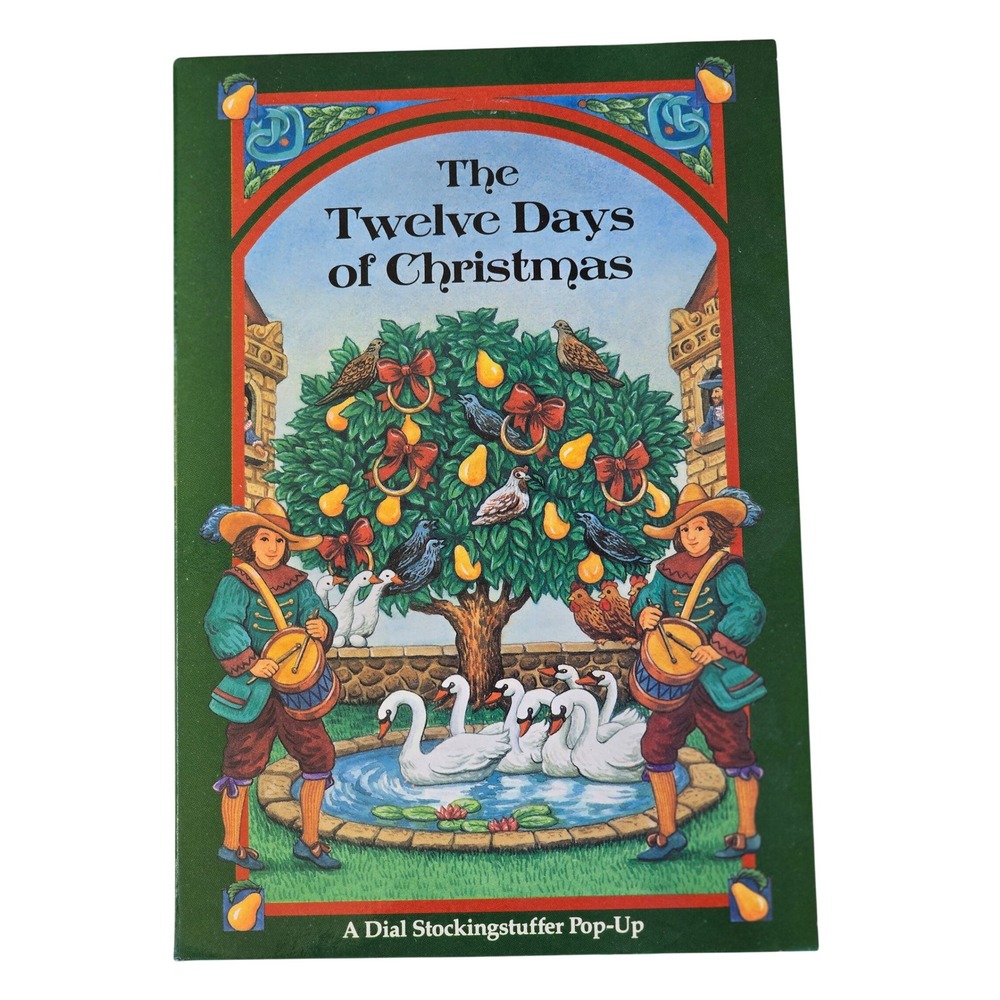 VTG 95 Stockin g stuffer Pop Up Twelve Days of Christmas Book Carol Schwartz